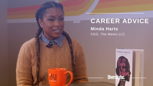 Minda Hearts speaking to DiversityInc about career advice.